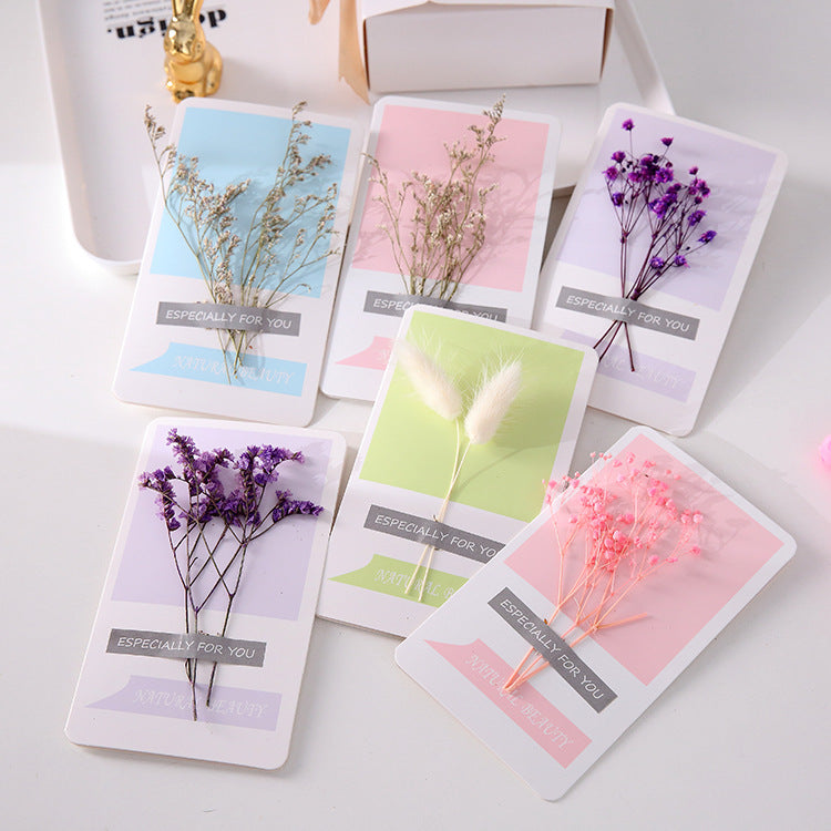 Handmade Dried Flower Greeting Card