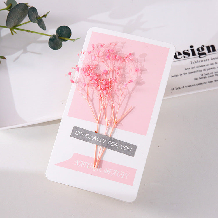 Handmade Dried Flower Greeting Card