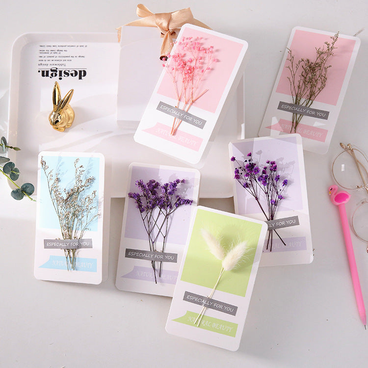 Handmade Dried Flower Greeting Card