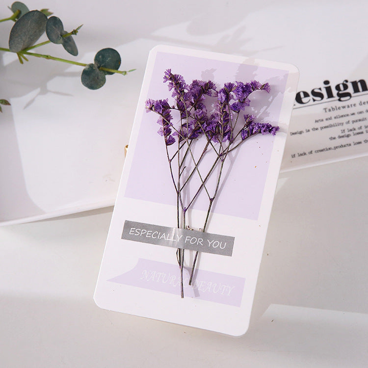Handmade Dried Flower Greeting Card
