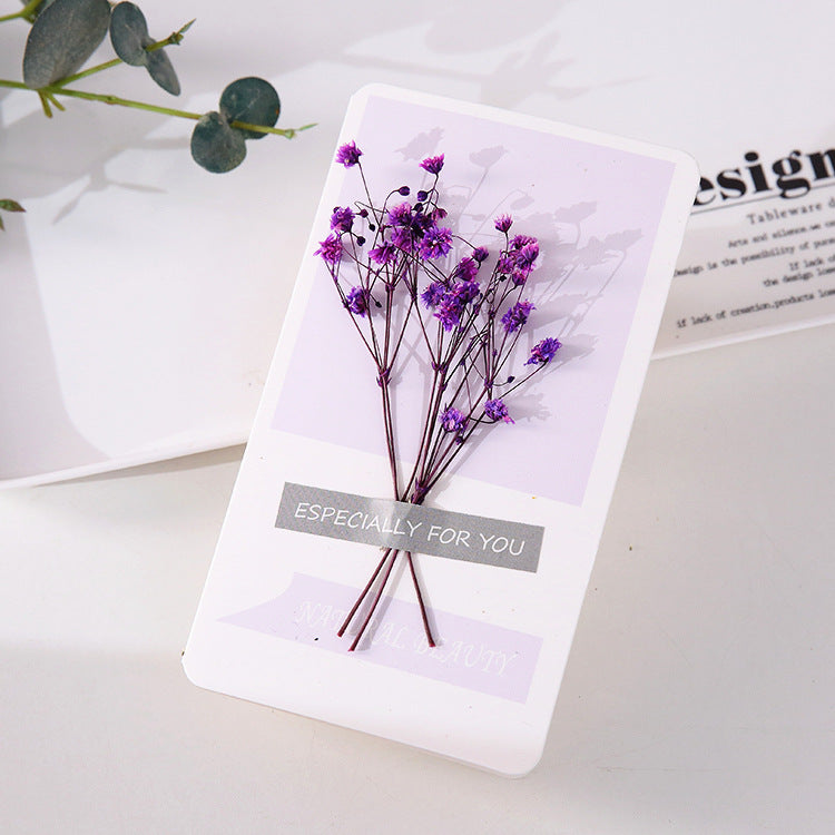 Handmade Dried Flower Greeting Card