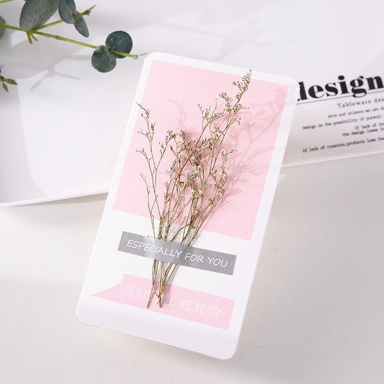 Handmade Dried Flower Greeting Card