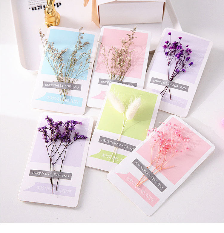 Handmade Dried Flower Greeting Card