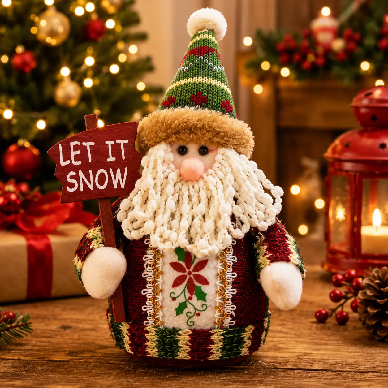 Plush Christmas Figurine Set