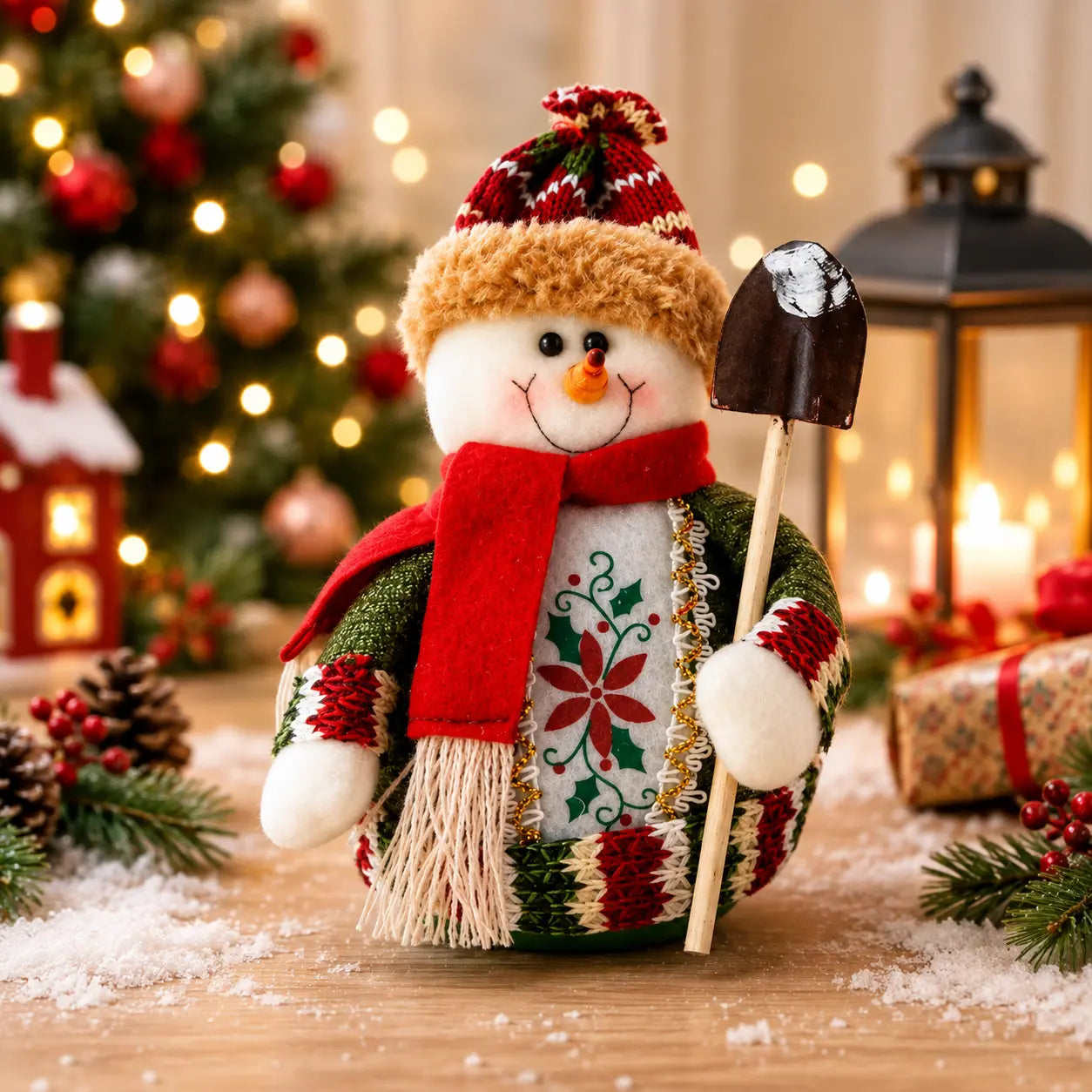 Plush Christmas Figurine Set