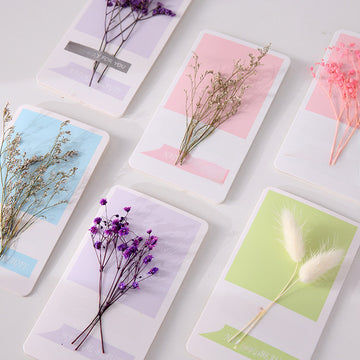Handmade Dried Flower Greeting Card